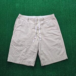 Banana Republic Shorts Mens 33 Beige Pinstriped Golf Preppy Summer Beach Casual‎